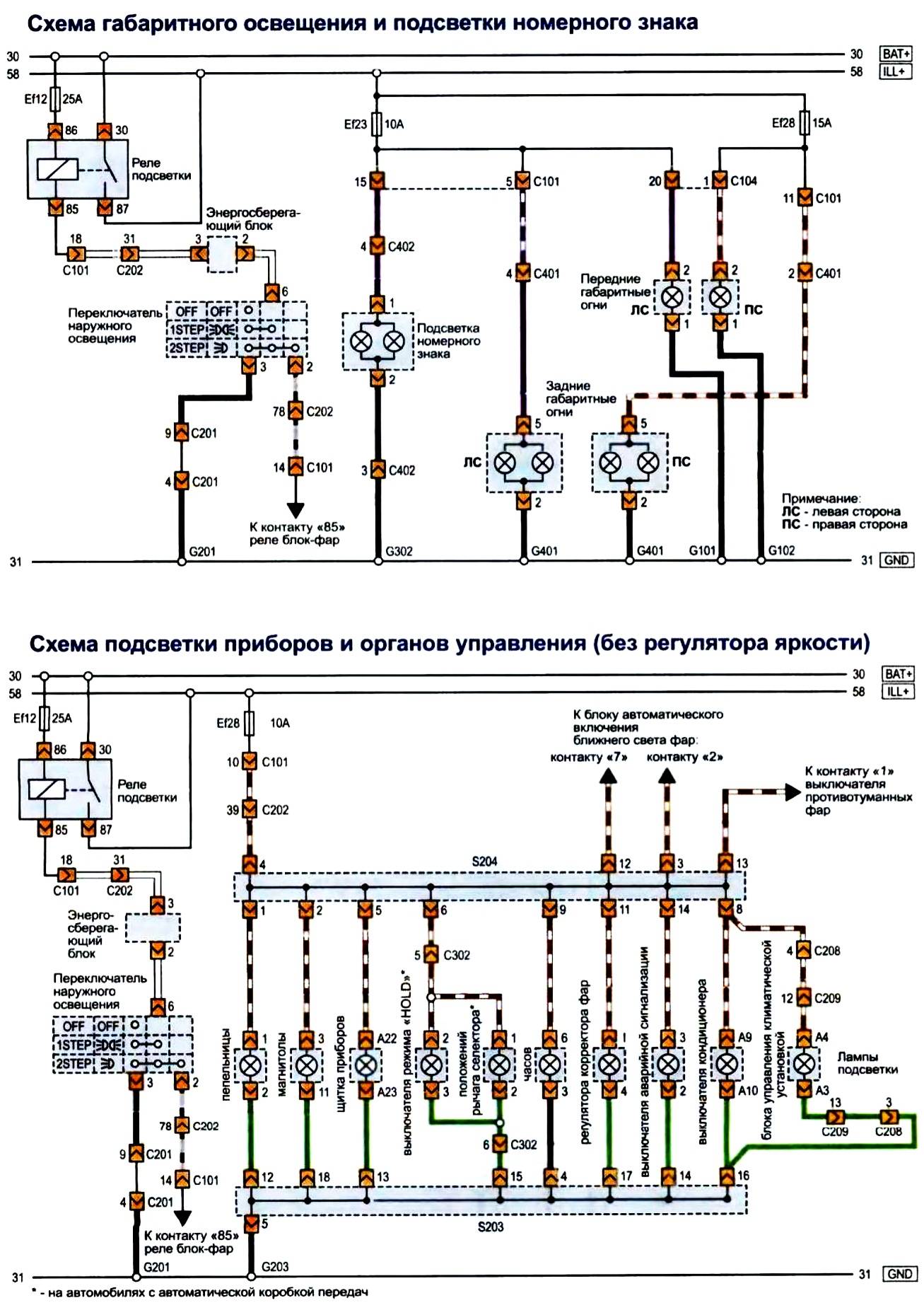 Схема подсветки приборной панели шевроле лачетти