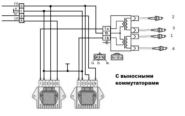 Схема зажигания ваз-2114 и схема подключения проводов 8 клапанов