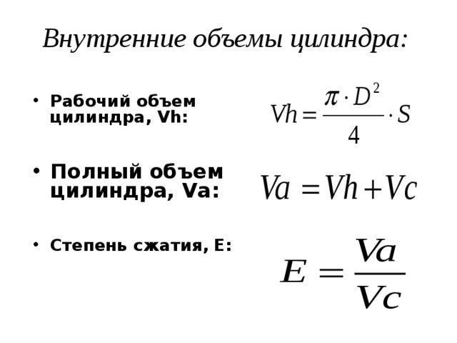Рабочий объем двигателя, классификация по автомобилям
