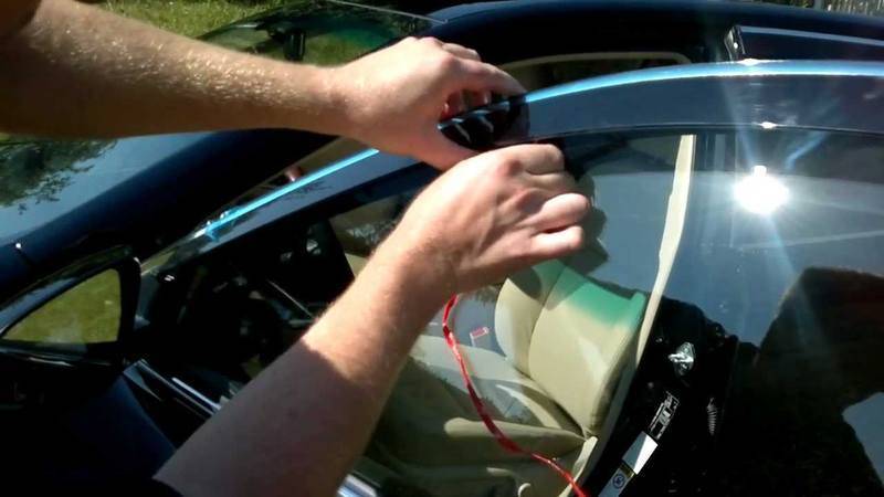 Видео с инструкциями по установке дефлекторов на окна своими руками