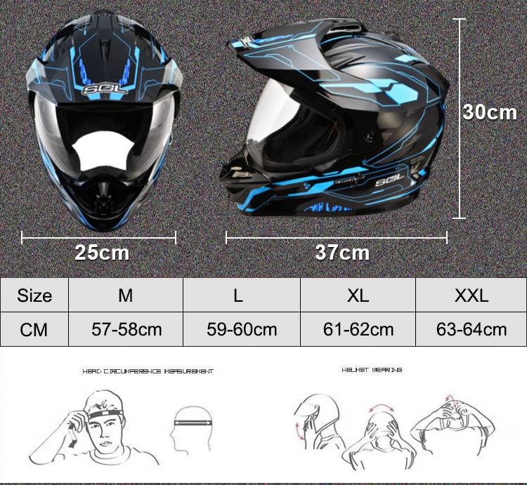 Как подобрать правильный размер мотошлема: размеры взрослых и детских шлемов