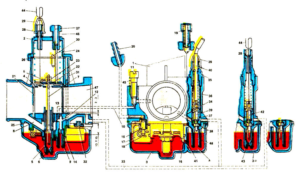 Схема карбюратора к 65