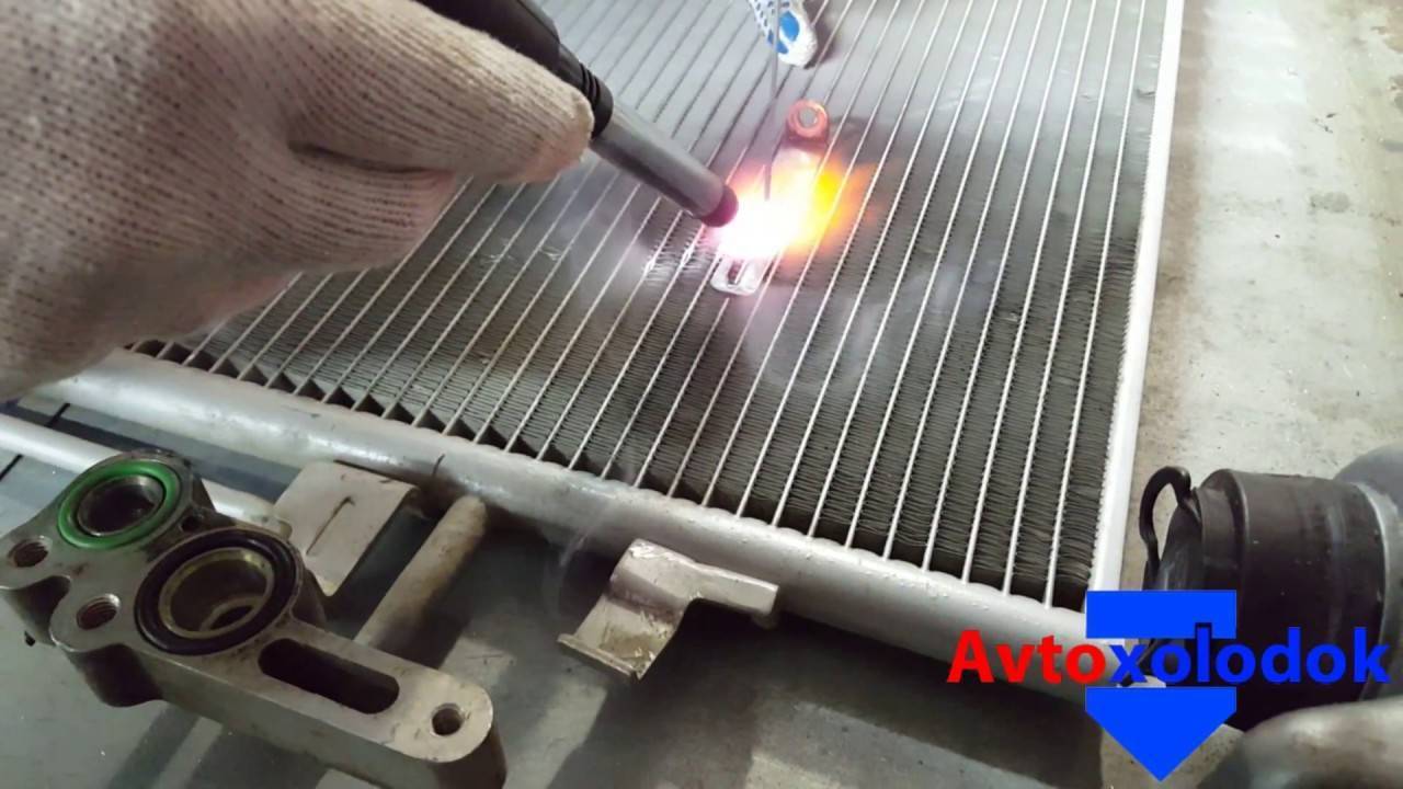 Как запаять алюминиевый радиатор кондиционера видео