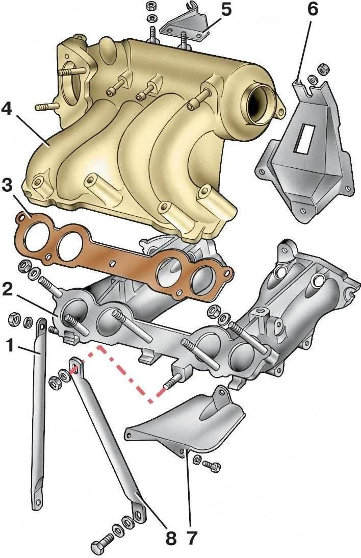снятие впускного коллектора ваз 2110 8 клапанов