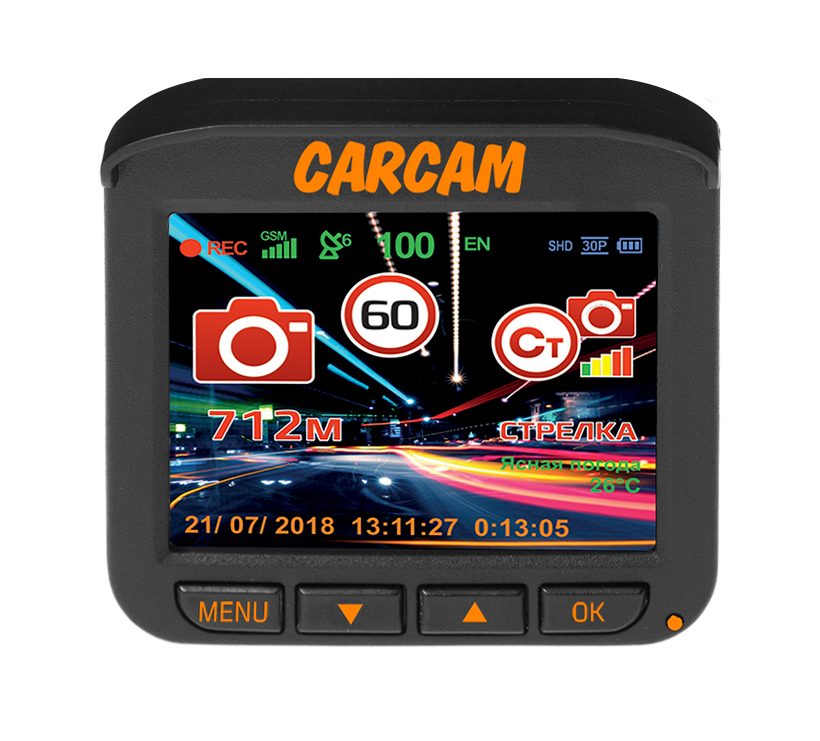 Обзор видеорегистратора carcam kombo 5s