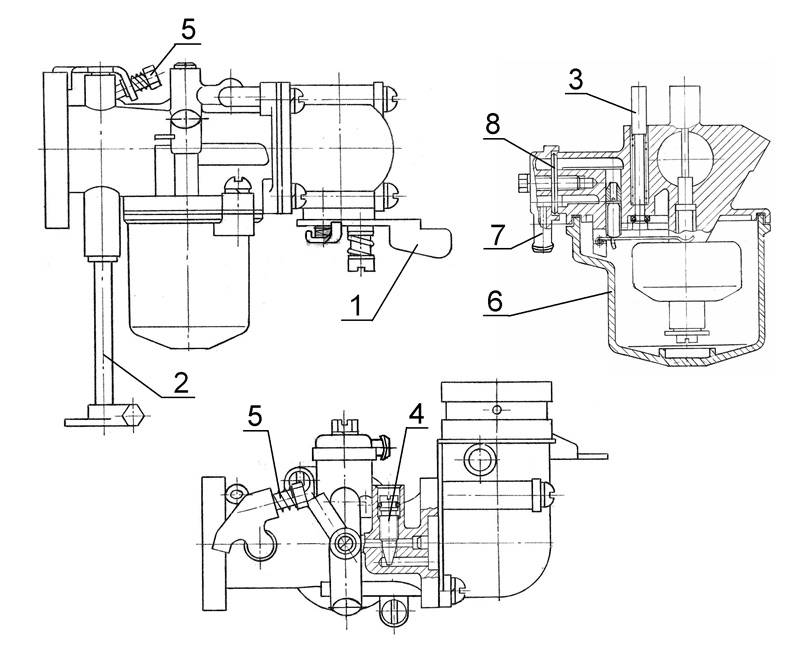 Схема карбюратора мотоблока