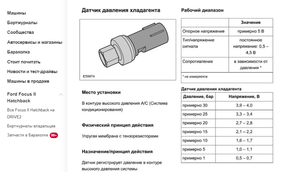 Схема подключения масляного датчика