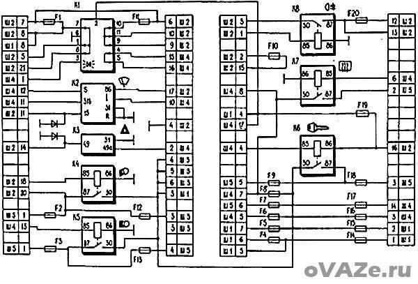Схема реле ваз 2110 8 клапанов блок предохранителей