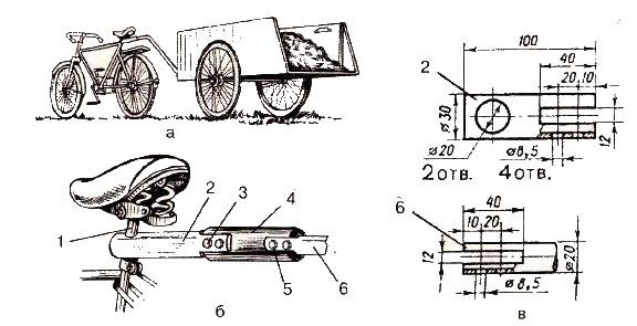 Велоприцепы самодельные с чертежами и схемами