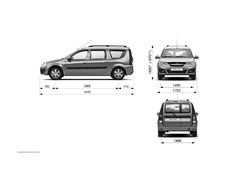 Лада ларгус размеры, масса, объемы, габариты lada largus