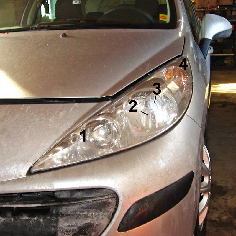 Peugeot 2008 с 2013 года, замена ламп инструкция онлайн