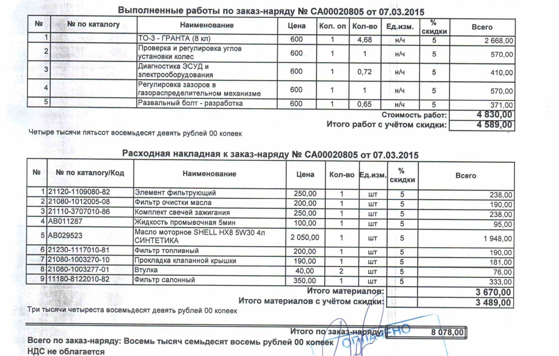 Регламентное то лада granta своими руками