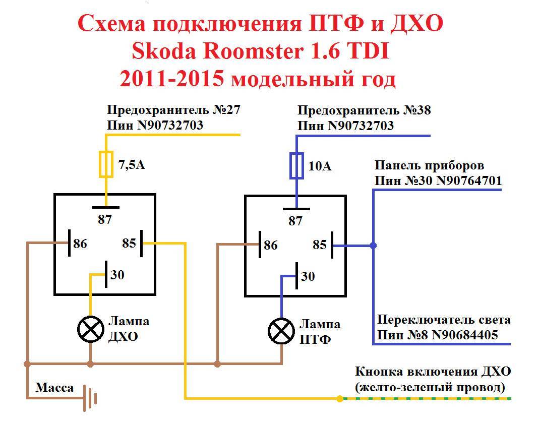 Схема подключения туманок - tokzamer.ru