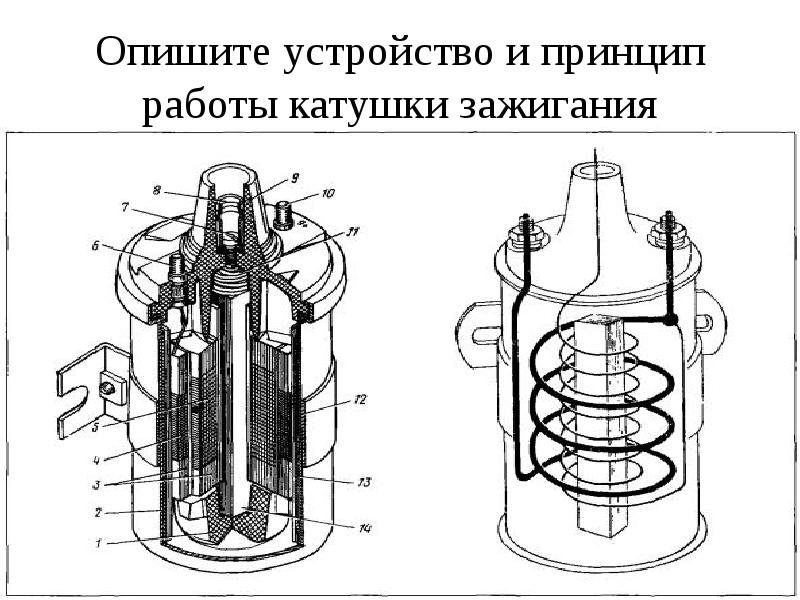 Принцип работы катушки зажигания и то, как она устроена, с фото: что это такое, как работает и где находится в автомобиле, характеристика, схема и виды устройства
