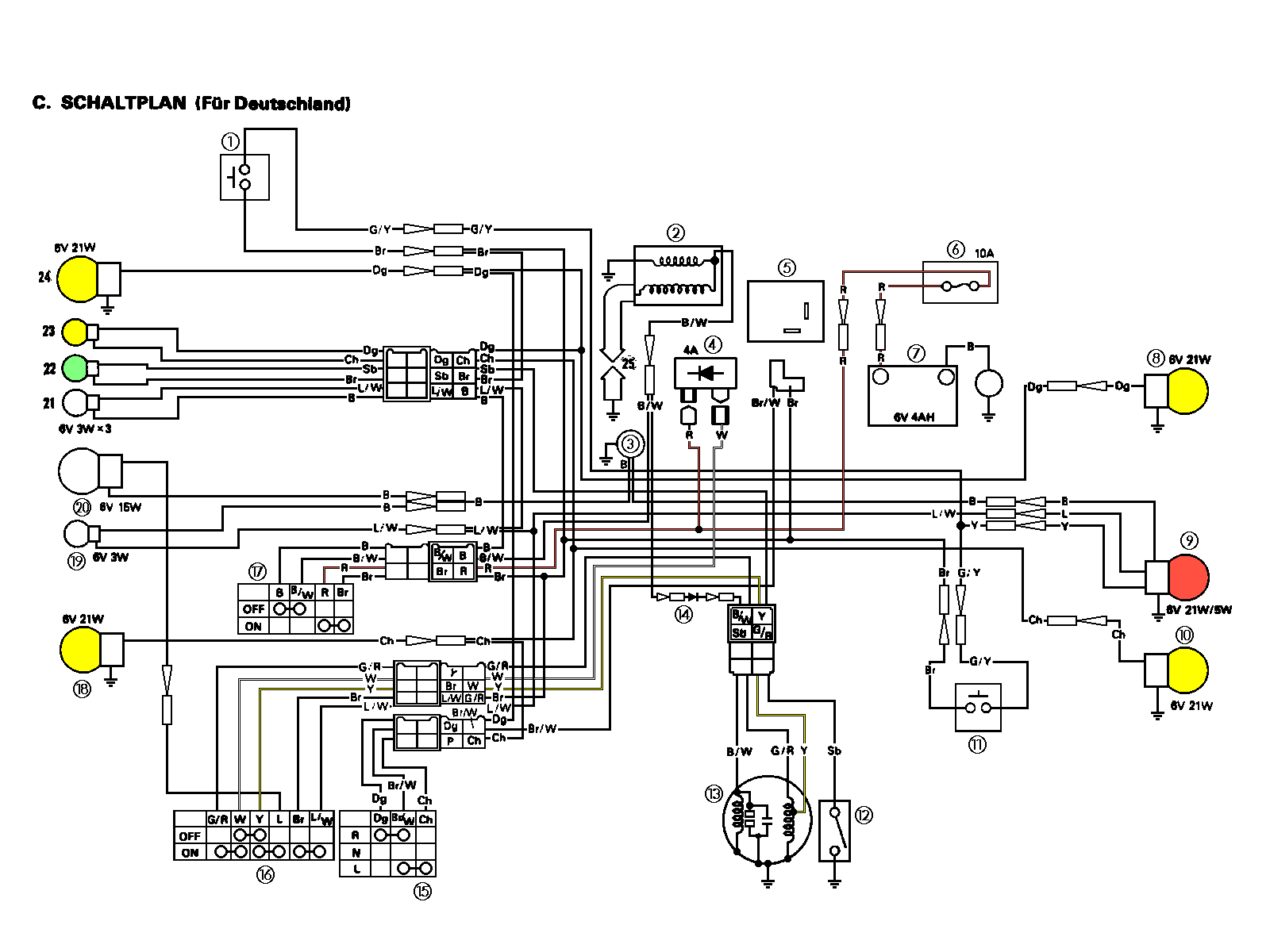 Схема ремонта электропроводки скутера