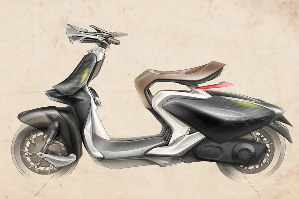 Yamaha Gen – концепция скутера с крыльями