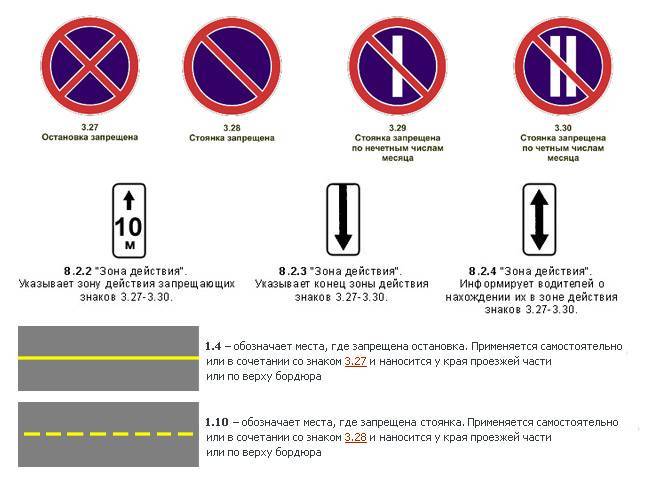 Дорожный знак остановка запрещена: зона и время действия, что он запрещает