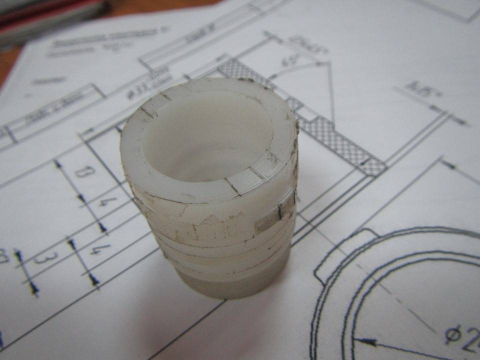 Капролоновая втулка рулевой рейки калина чертеж