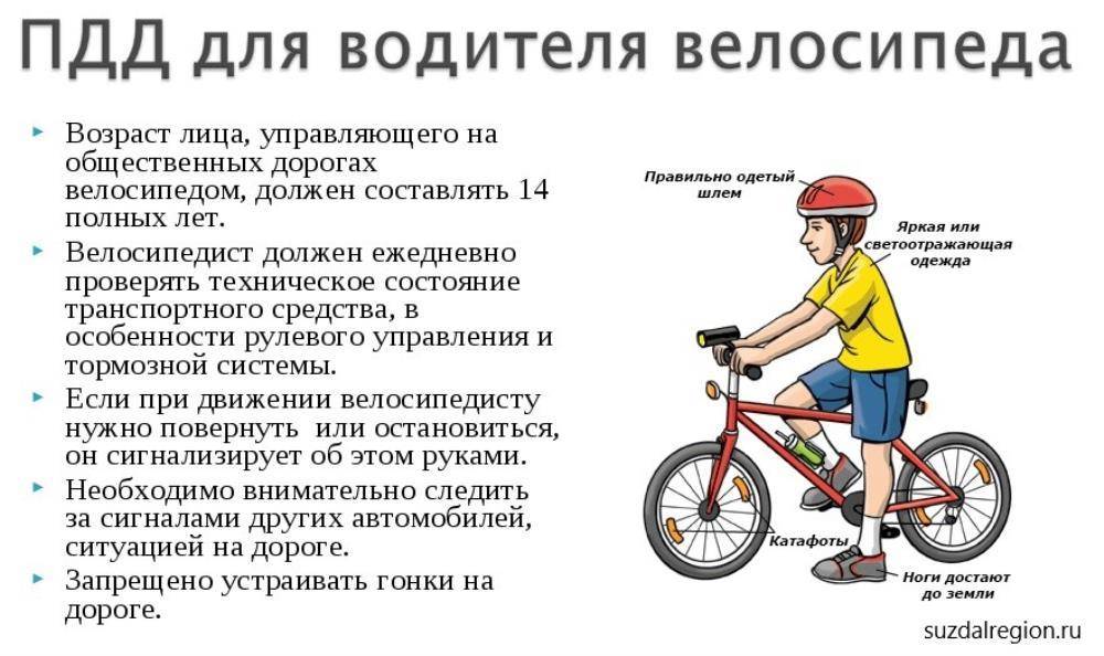 Права и обязанности велосипедистов